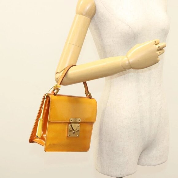 LOUIS VUITTON Monogram Vernis Spring Street Bag Lime Yellow M91068 Auth BA4452 - Picture 15 of 16